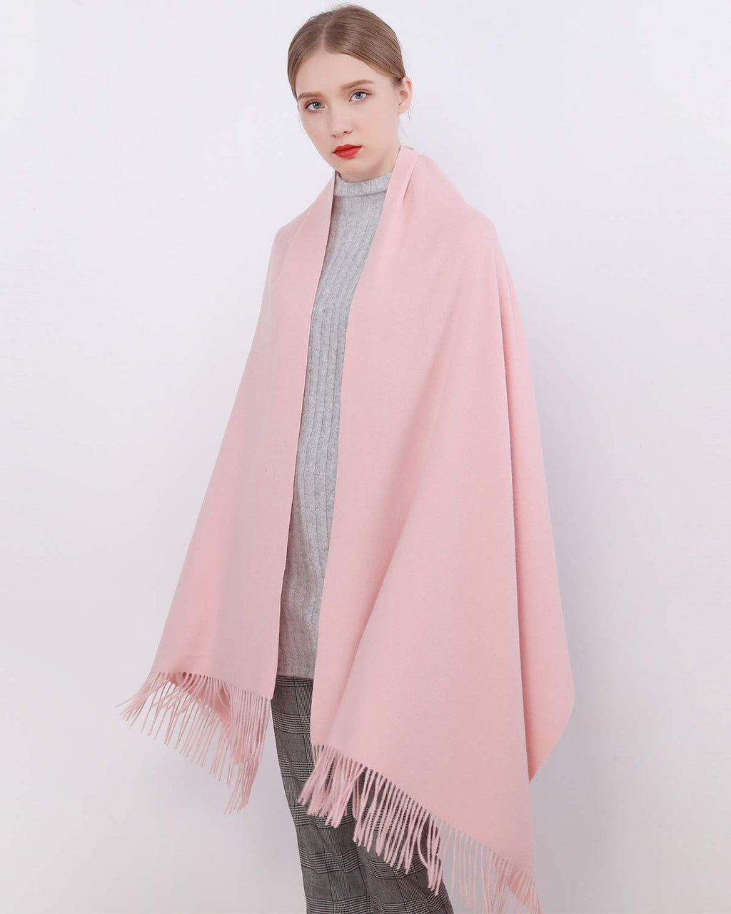 RIIQIICHY Winter Scarf for Women Pink Pashmina Shawls Wraps for Evening Dresses Large Warm Soft Scarves