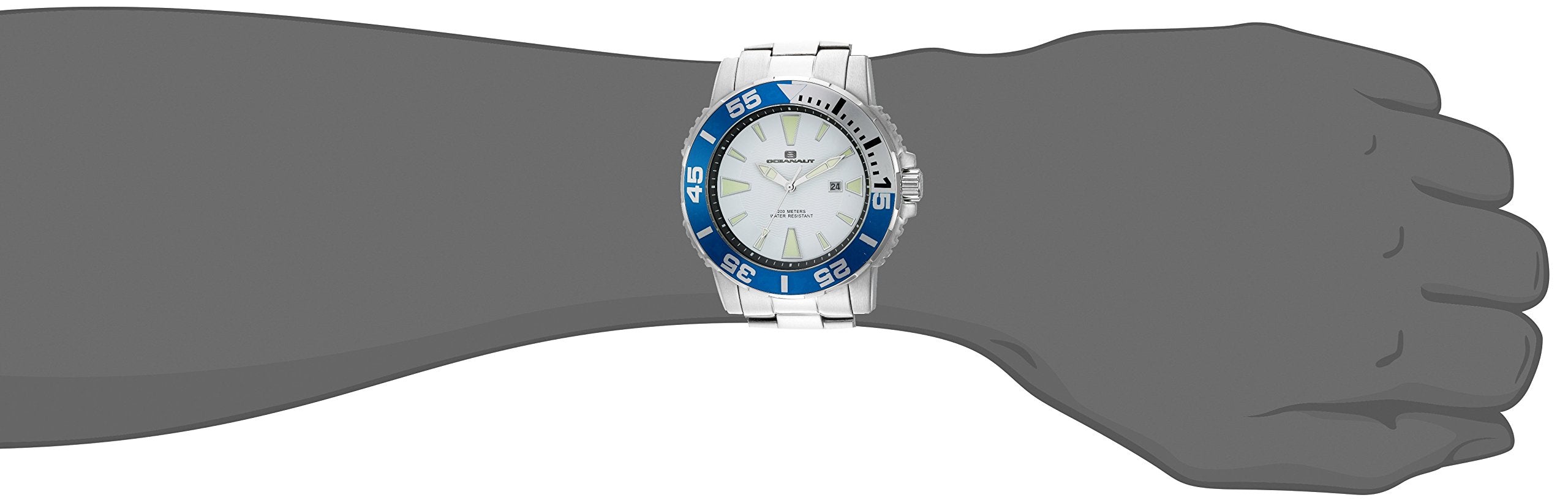 Oceanaut Men's 'Marletta' Quartz Stainless Steel Watch, Color:Silver-Toned (Model: OC2912)