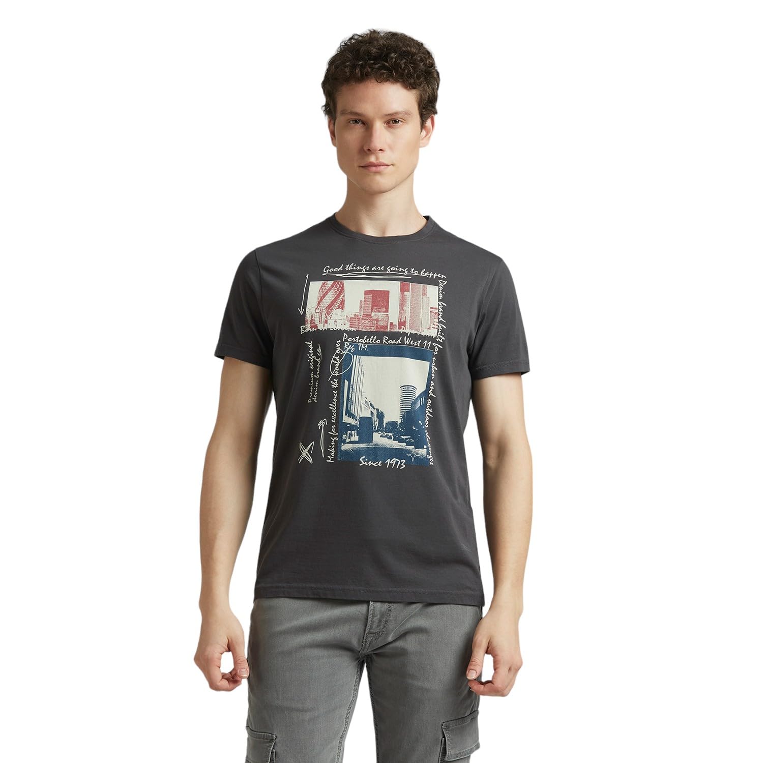 Pepe Jeans MenS Slim Fit T-Shirt (Pm509827_Thunder Grey