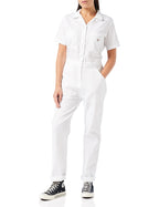 Dickies womens Short Sleeve Flex Work Utility Coveralls, White, X-Large US