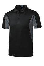 Sport-Tek Men's Side Blocked Micropique Sport Wick Polo 3XL Black/Iron Grey