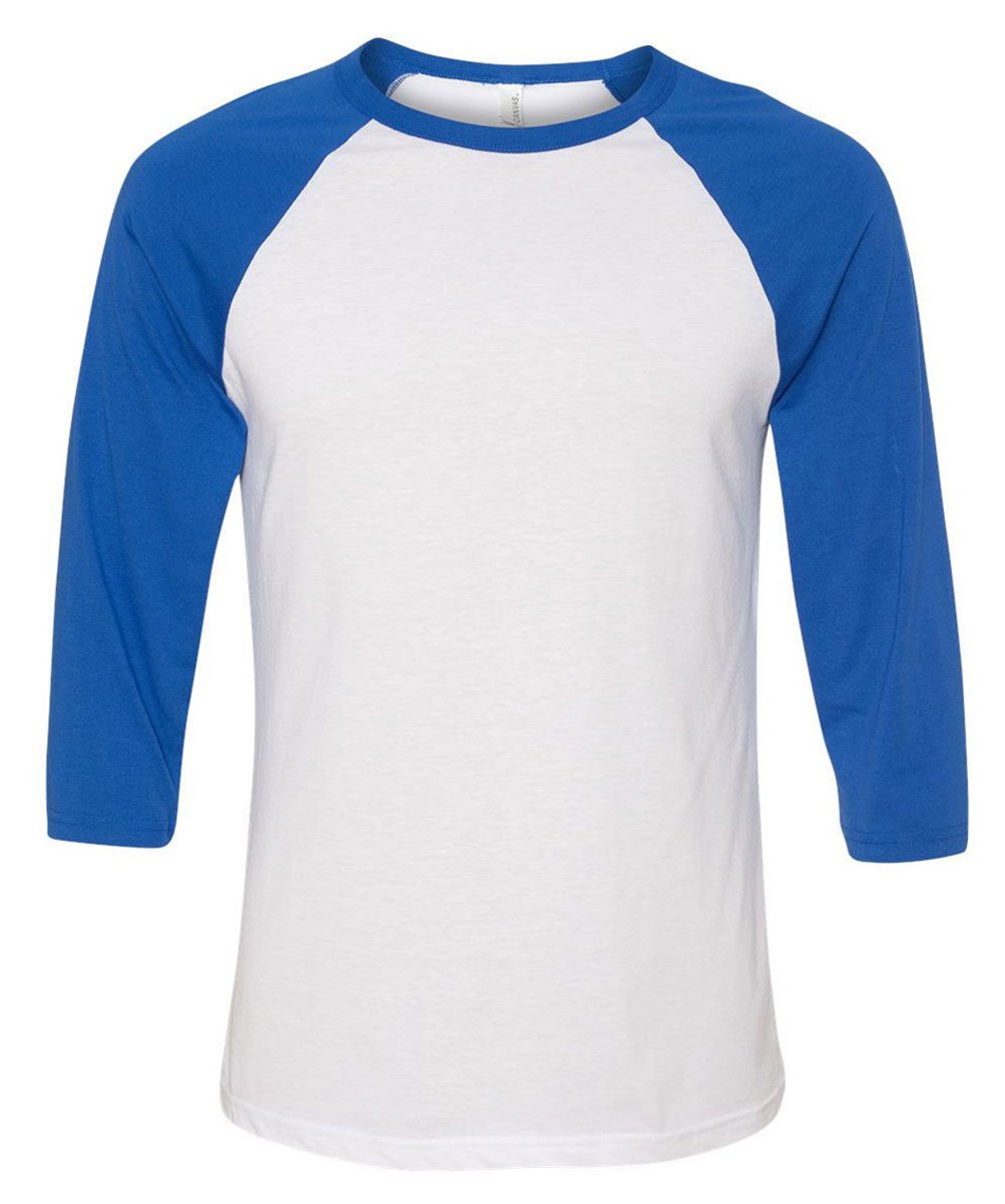 Unisex 34-Sleeve Baseball T-Shirt - gRY cHR BLK TRB - S(D0102H7WgPP)