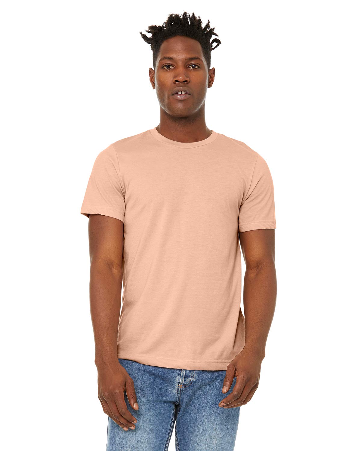 Unisex Sueded T-Shirt - HEATHER RED - XS(D0102H7KP42)