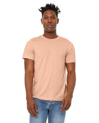 Unisex Sueded T-Shirt - HEATHER RED - XS(D0102H7KP4T)