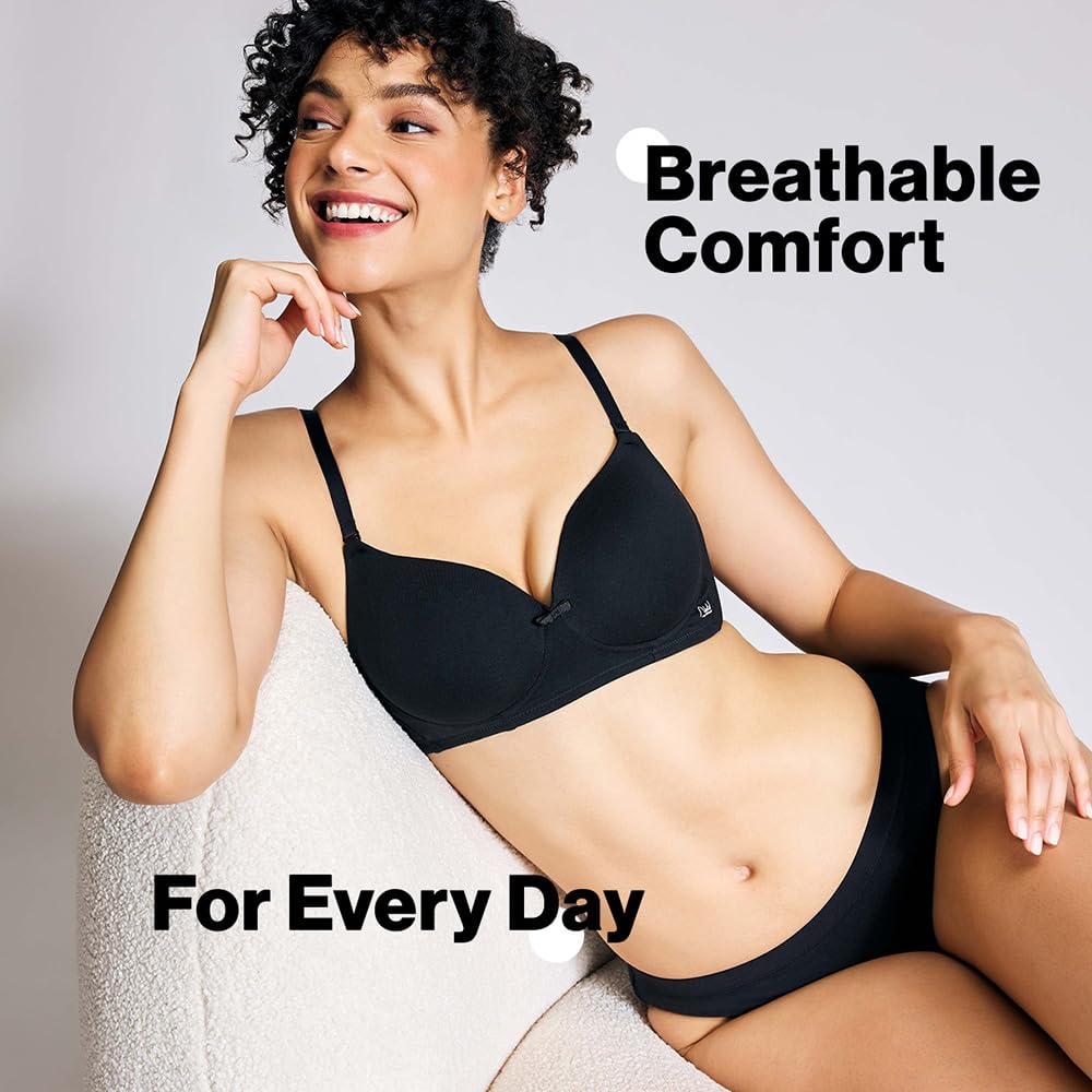 Nykd (Nyb198 Cotton Lightly Padded & Non Wired T-Shirt Bra For Women | Medium Coverage Bra With Soft Detachable Straps | Ideal F