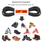 UpUGo Elastic Shoe Laces, 1 Pair No Tie Shoe Laces Tieless for Kids, Adults, Elderly, One Size Fit All