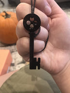 C-ZOFEK Button Key Necklace Dragonfly Hair Clip for Other Mother Halloween Cosplay Prop (Black)