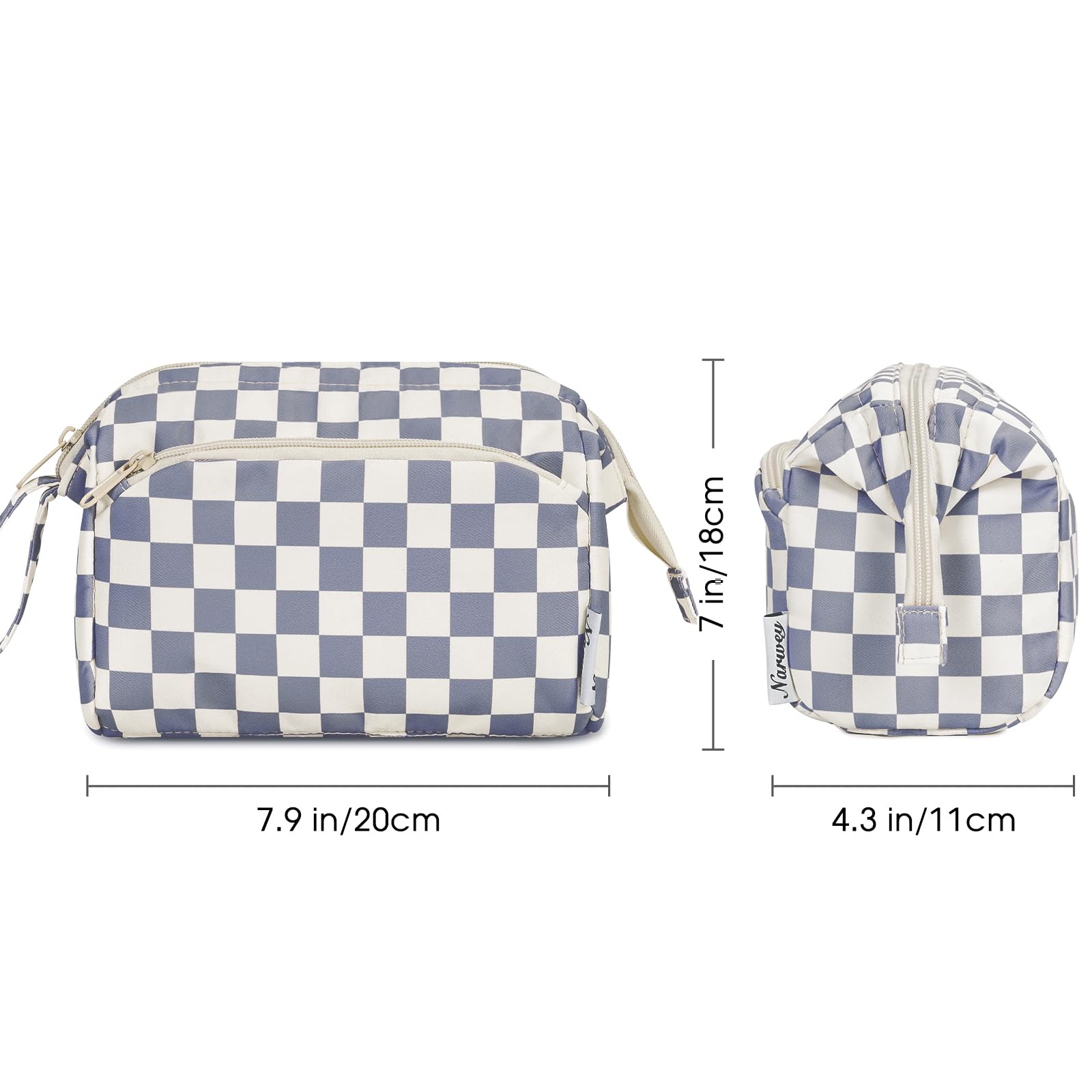 Narwey Large Women Makeup Bag Wide-open Make up Bag Travel Cosmetic Organizer Toiletry Bag for Cosmetics Toiletries Accessories