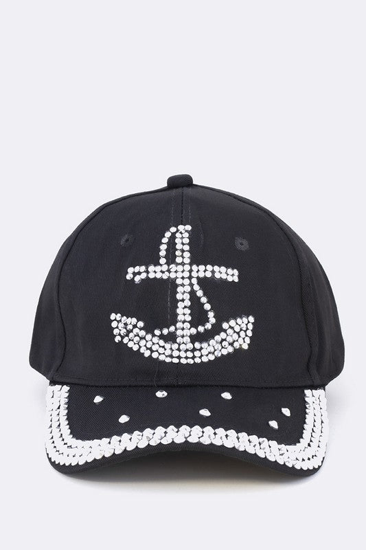 Crystal Cap Sharp Line Crystal Anchor Canvas Cap – Wardrobecrush