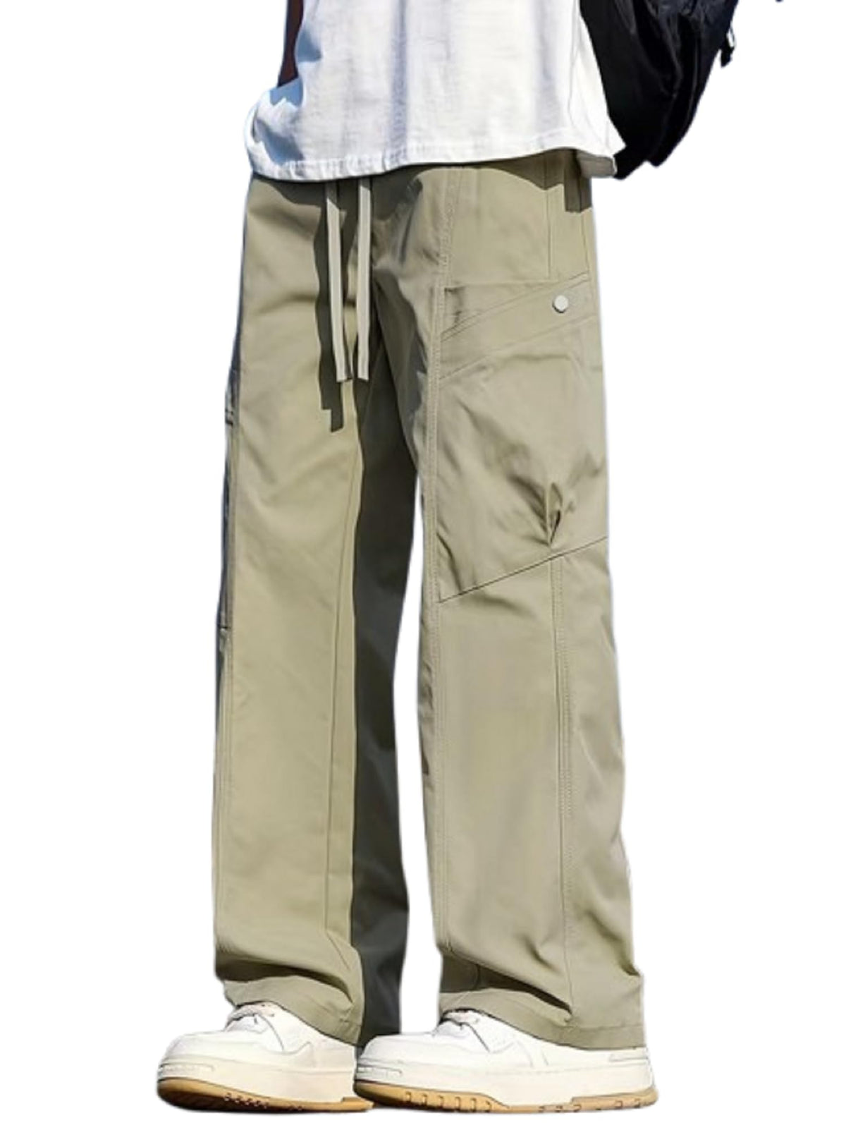 Lymio Cargo For Men || Cotton Cargo Pant || Drawstring Waist Pant (Available Also Plus Size) (Cargo147KhakhiL)
