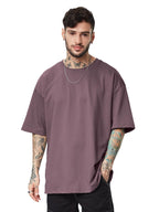 The Souled Store Original Solids Oversized: Mauve Men Oversized T-Shirts