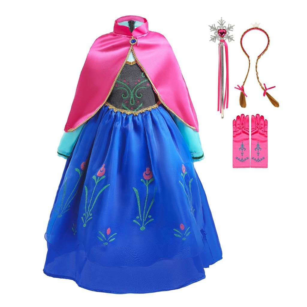 Dressy Daisy Little Girls' Ice Princess Sister Costume Dresses Birthday Halloween Christmas Fancy Party Outfit with Accessories