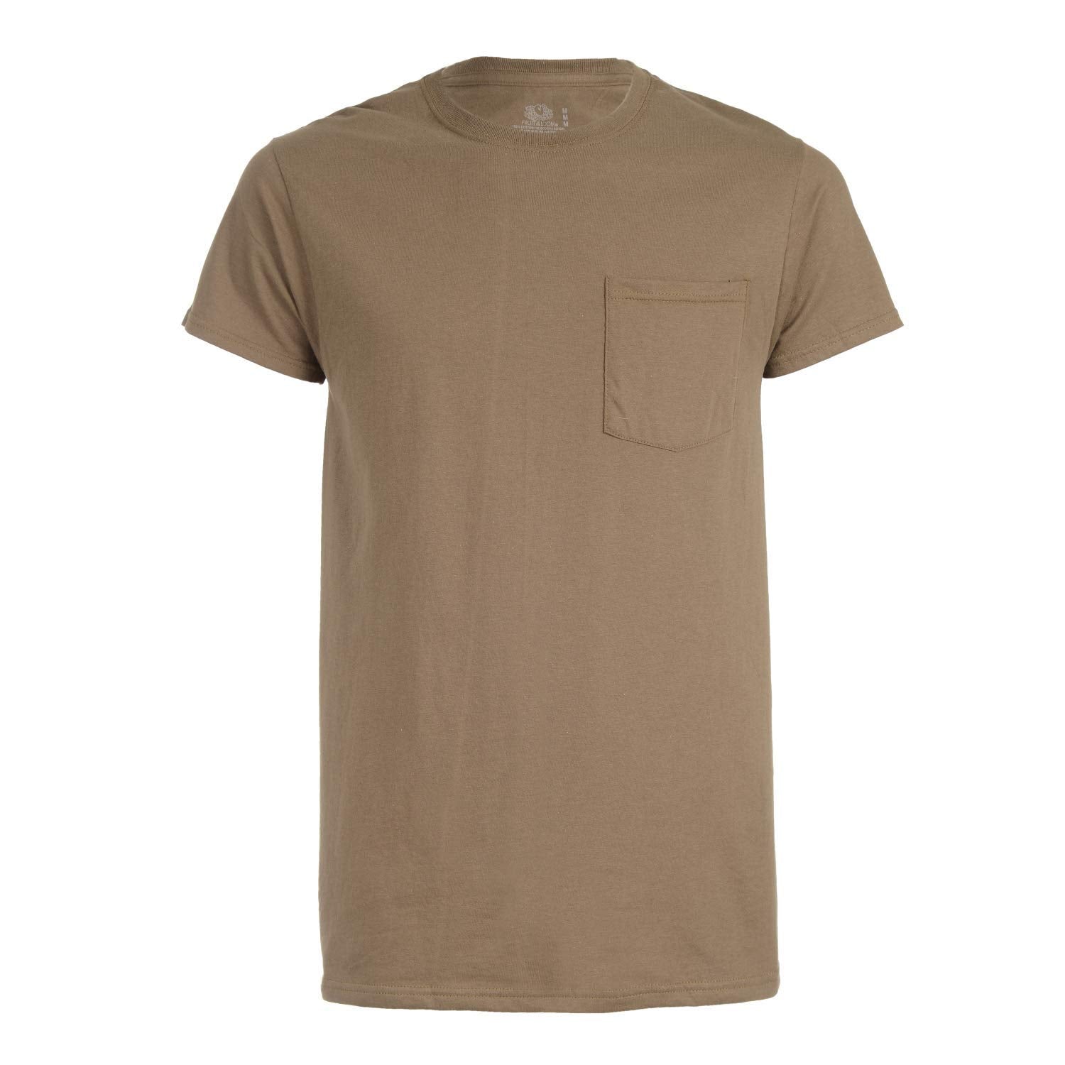 Fruit of The Loom Men's Pocket T-Shirts 5-Pack Assorted, Multi-Color, Size Large