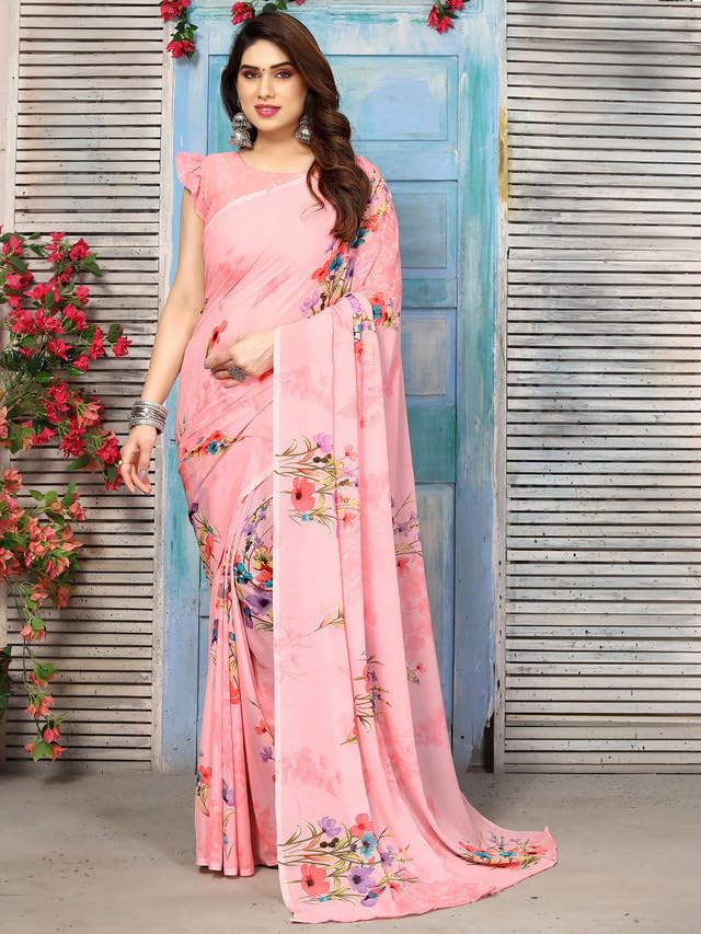 Satrani Womens Pure Georgette Saree
