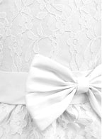 A.T.U.N. Girls Double Bow Dress White