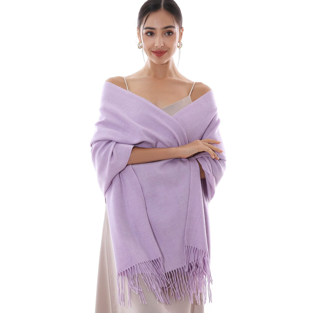 RIIQIICHY Winter Scarf for Women Lavender Pashmina Shawls Wraps for Evening Dresses Large Warm Soft Scarves