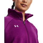 Under Armour womens Rival Fleece Half Zip, (573) Mystic Magenta / / White, 3X