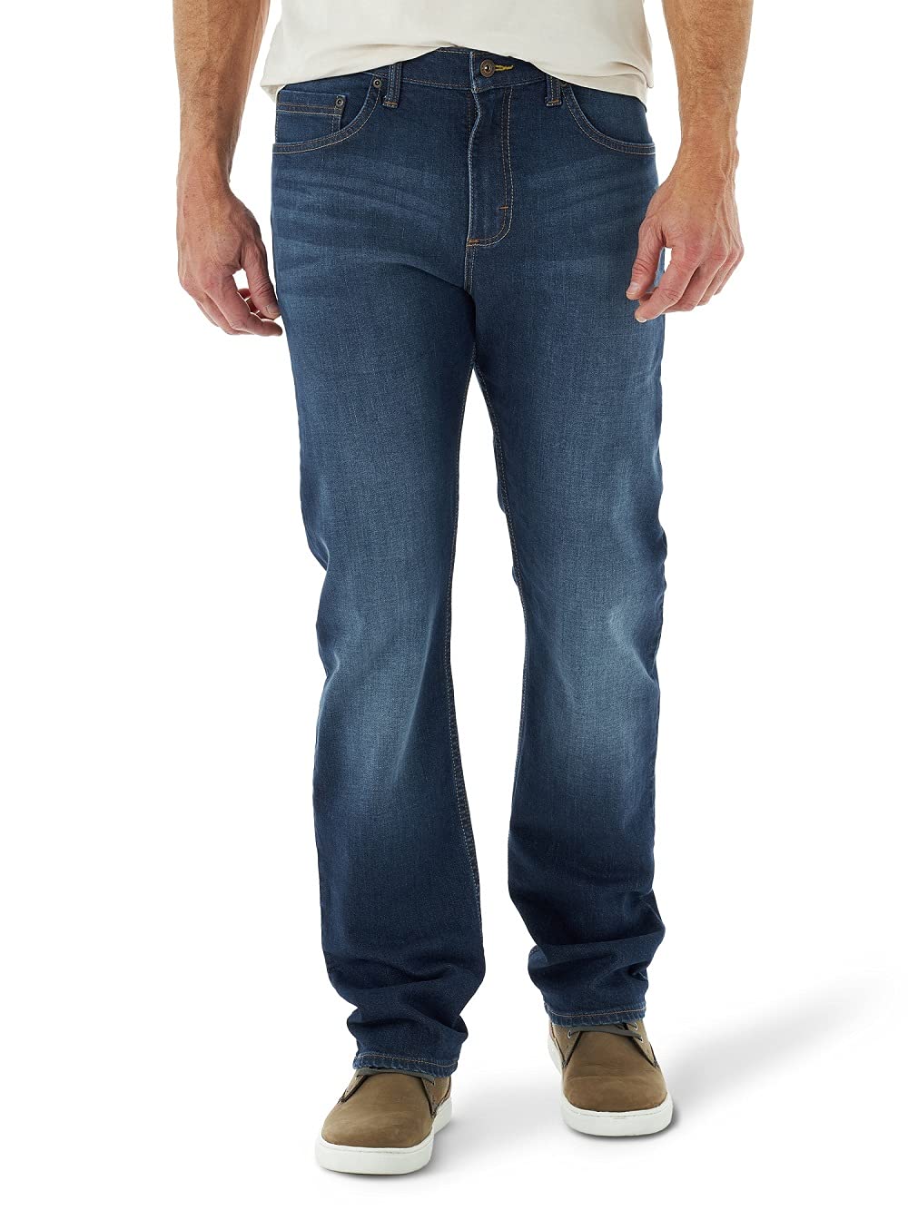Wrangler Authentics Men's Slim Fit Straight Leg Jean, Blue Ridge, 32W x 34L