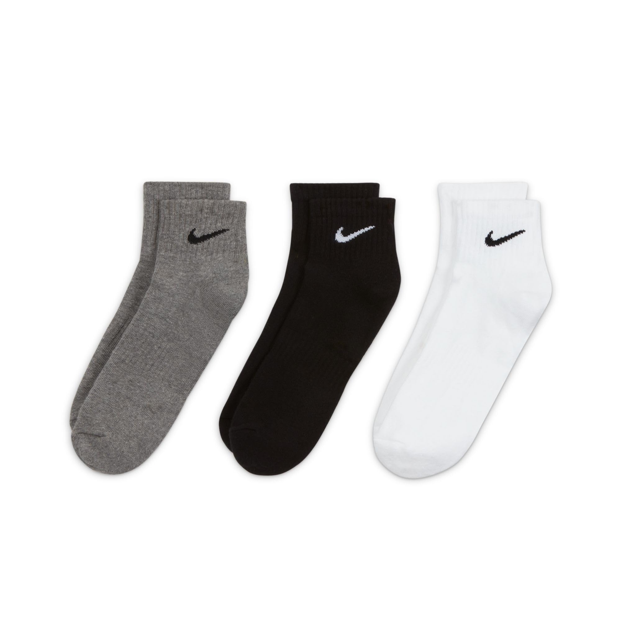 Nike Everyday Cushioned Training Ankle Socks 3 Pairs Men Athletic Socks