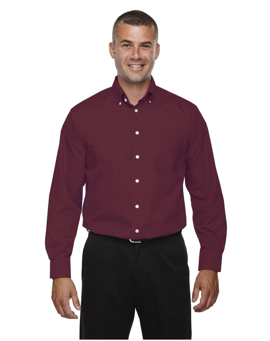 Mens crown Woven collectionSolid Broadcloth - WHITE - 5XL(D0102H7NJN6)