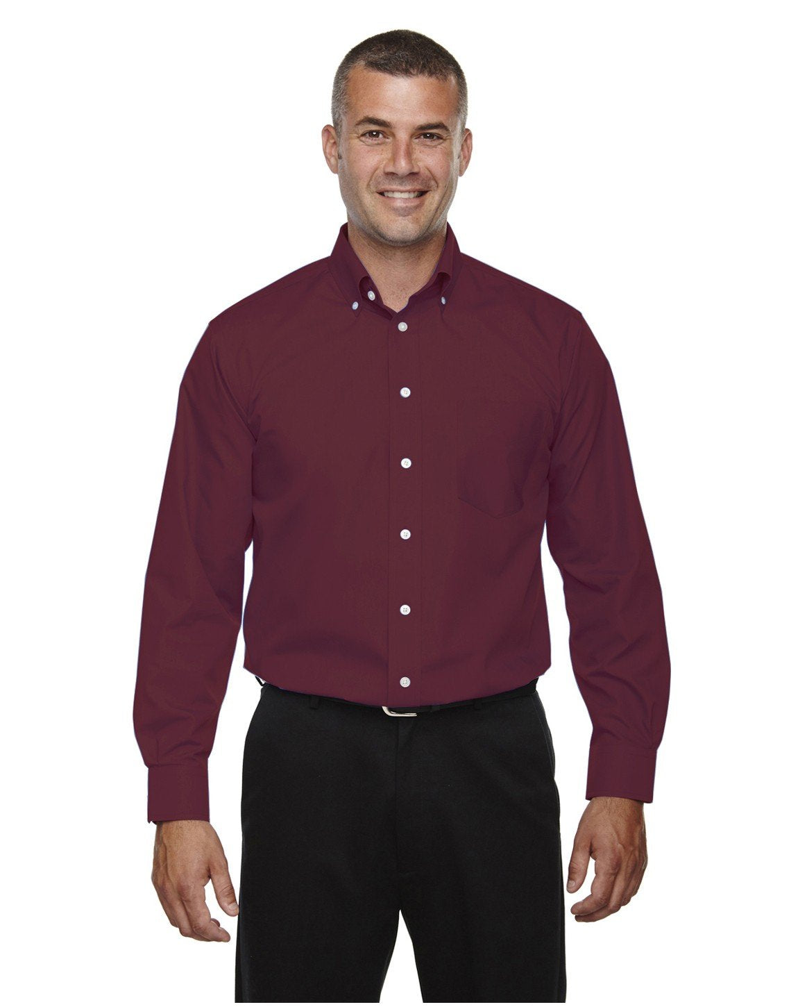 Mens crown Woven collectionSolid Broadcloth - WHITE - 5XL(D0102H7NJN2)