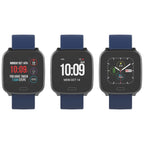 iConnect by Timex Active Smartwatch with Heart Rate, Notifications & Activity Tracking 37mm - Gunmetal with Blue Resin Strap