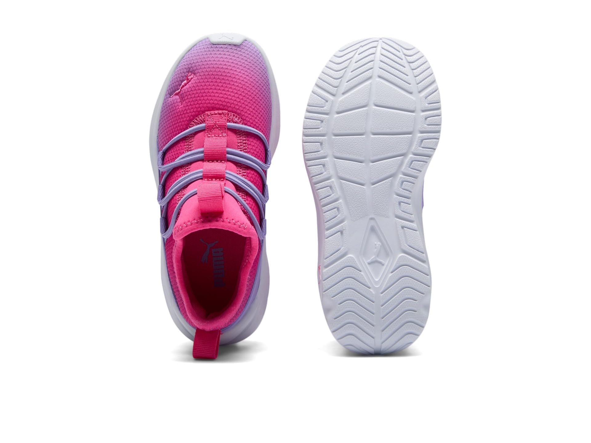 PUMA One4All Sneaker, Glowing Pink-Lavender Alert White, 12 US Unisex Little Kid