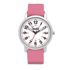 Speidel Original Scrub Watch, Analog Display, 38mm Case, Unisex Silicone Band, Water Resistant, Pink