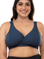 NYKD Cotton Maternity Bra for Women Nursing/Feeding - Non-Padded, Non-Wired, Full Coverage (with Adjustable Straps) Bra, NYB129,