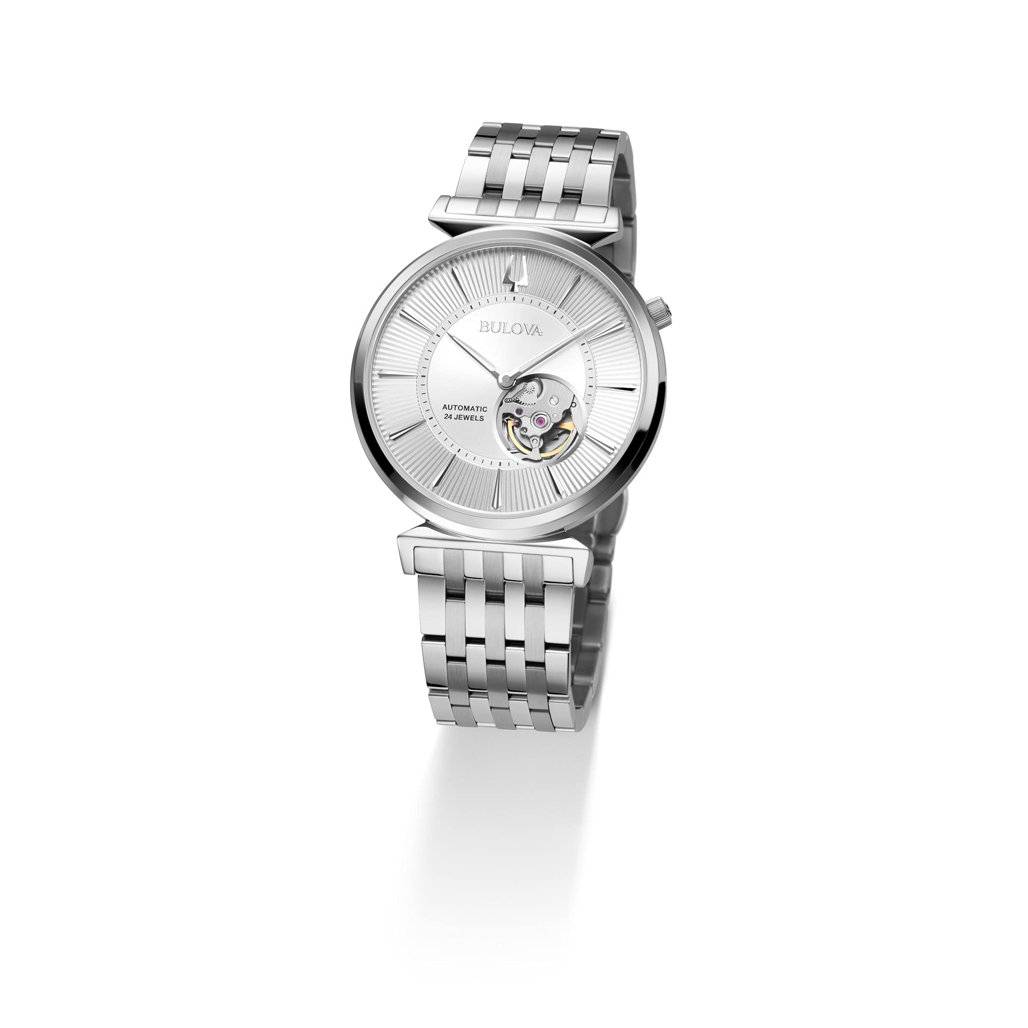 Bulova Classic Automatic Mens Stainless Steel , Silver-Tone (Model: 96A235)