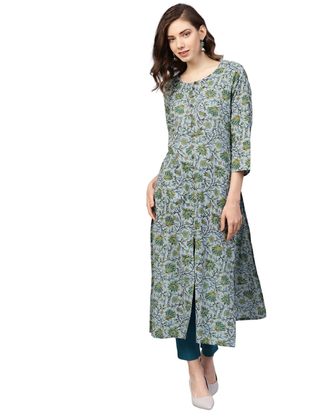 Varanga Women'S Cotton Kurta (Var229856-M_Grey