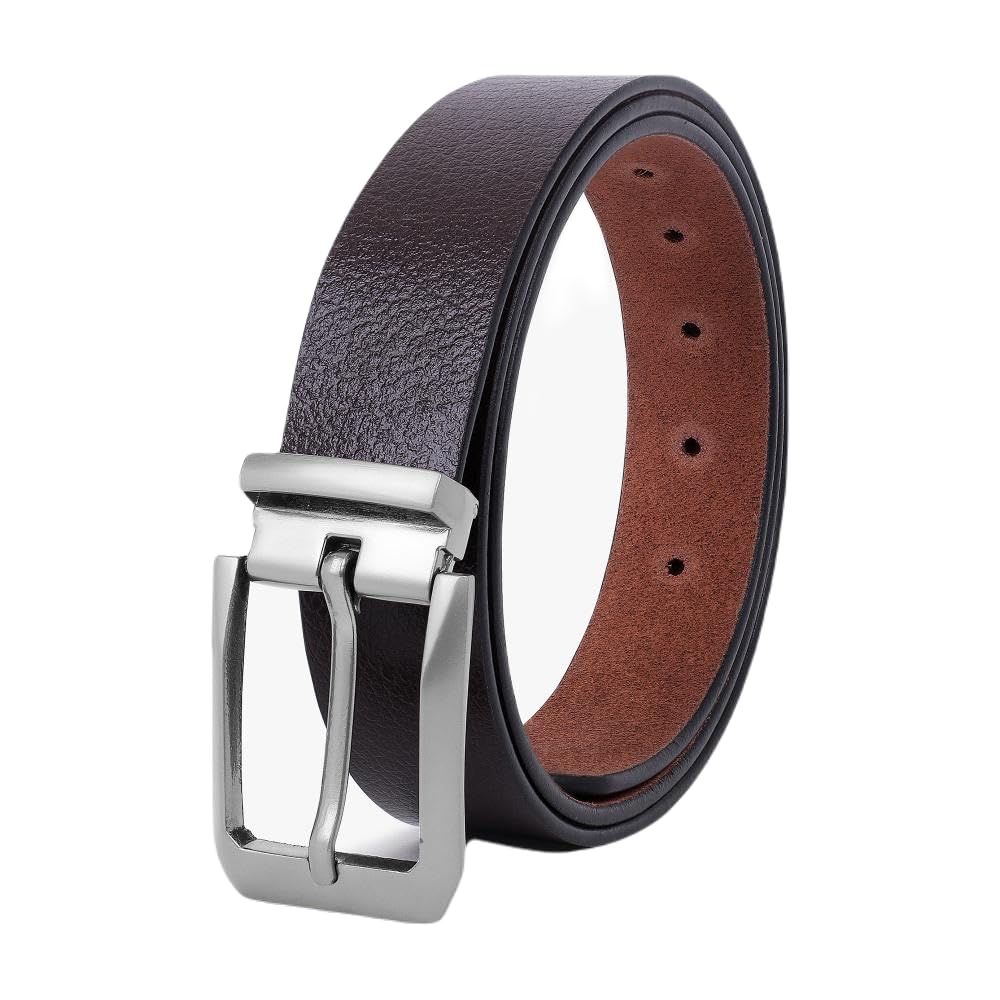 Sunshopping Genuine Leather Belt For Men | Handmade Pin Buckle Belt Perfect For Formal & Casual Wear | Adjustable Free Size Fits 38