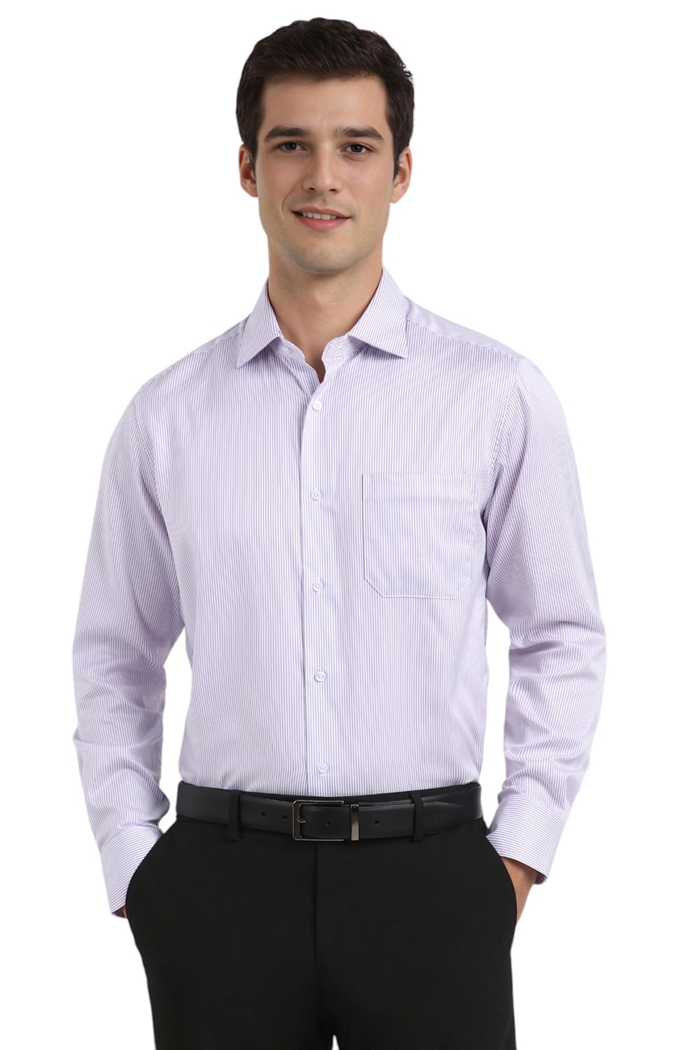 Allen Solly Men Regular Fit Striped Formal Full Sleeve Shirt