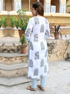 Pinkmint Womens Printed Straight Kurta with Pant & Dupatta Suit ll Festival Wear