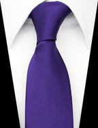 ZENXUS Solid Skinny Ties for Men, 25 inch Slim Royal Purple Necktie