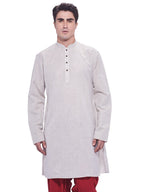 Manyavar MenS Full Sleeve Blended Kurta, Off-White - X-Large (Ml11812-304)