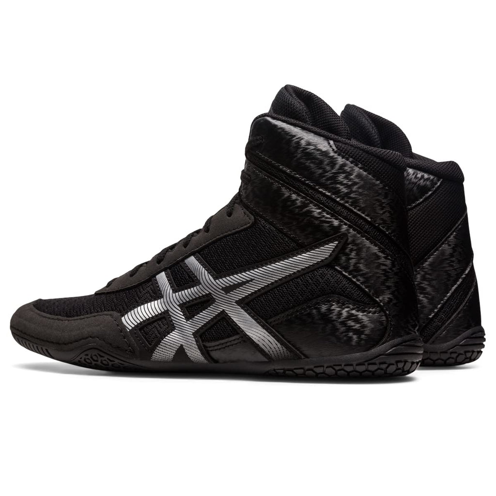 ASICS Men's MATCONTROL 3 Wrestling Shoes, 10.5, Black/Pure Silver