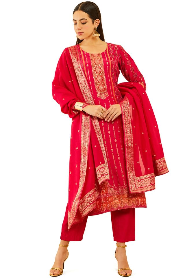 Soch Women Brocade Suit Set with Zardozi