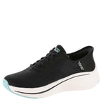 Skechers Women's Max Cushioning Elite 2.0 Vanish Hands Free Slip-Ins Sneaker, Black/Blue, 8.5