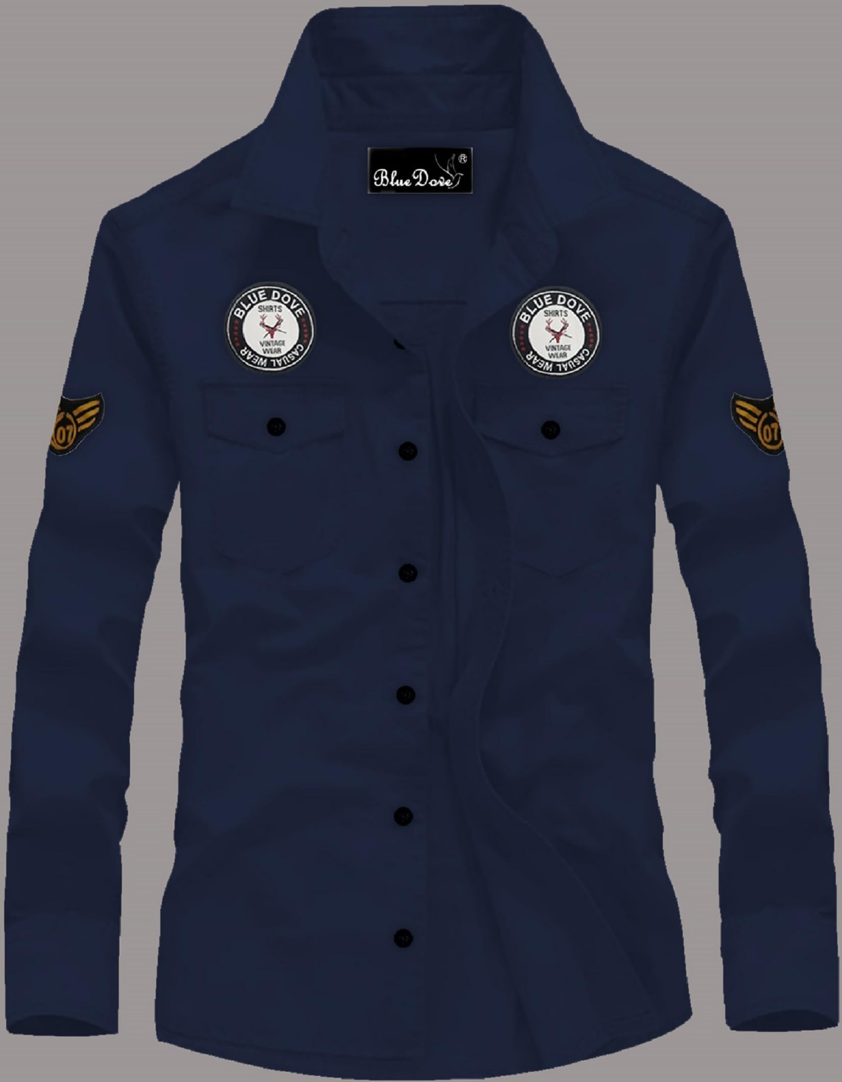 Kadiyu Double Pocket MenS Casual Shirt - Regular Fit, Solid Spread Collar, Versatile Everyday Wear, Comfortable And Stylish Desi