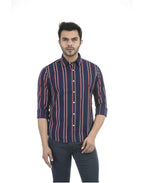 Pepe Jeans MenS Striped Slim Fit Casual Shirt (Pm306638_Navy M)