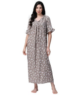 OOMPH! Cotton Blend Nighty for Womens | Night Gown | Nighty | Nightdress | Maxi Dress | Sleepwear | Gown for Women | Nighties |