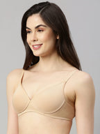 Enamor A039 Perfect Coverage Stretch Cotton T-Shirt Bra - Lightly Padded, Wirefree & Medium Coverage Skin