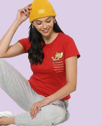 Bewakoof Womens Tom & Jerry 100% Cotton T-Shirt - Slim Fit, Round Neck, Half Sleeves