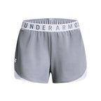 Under Armour Womens Play Up 3.0 Shorts, (055) Steel Light Heather/White/White, XX-Large