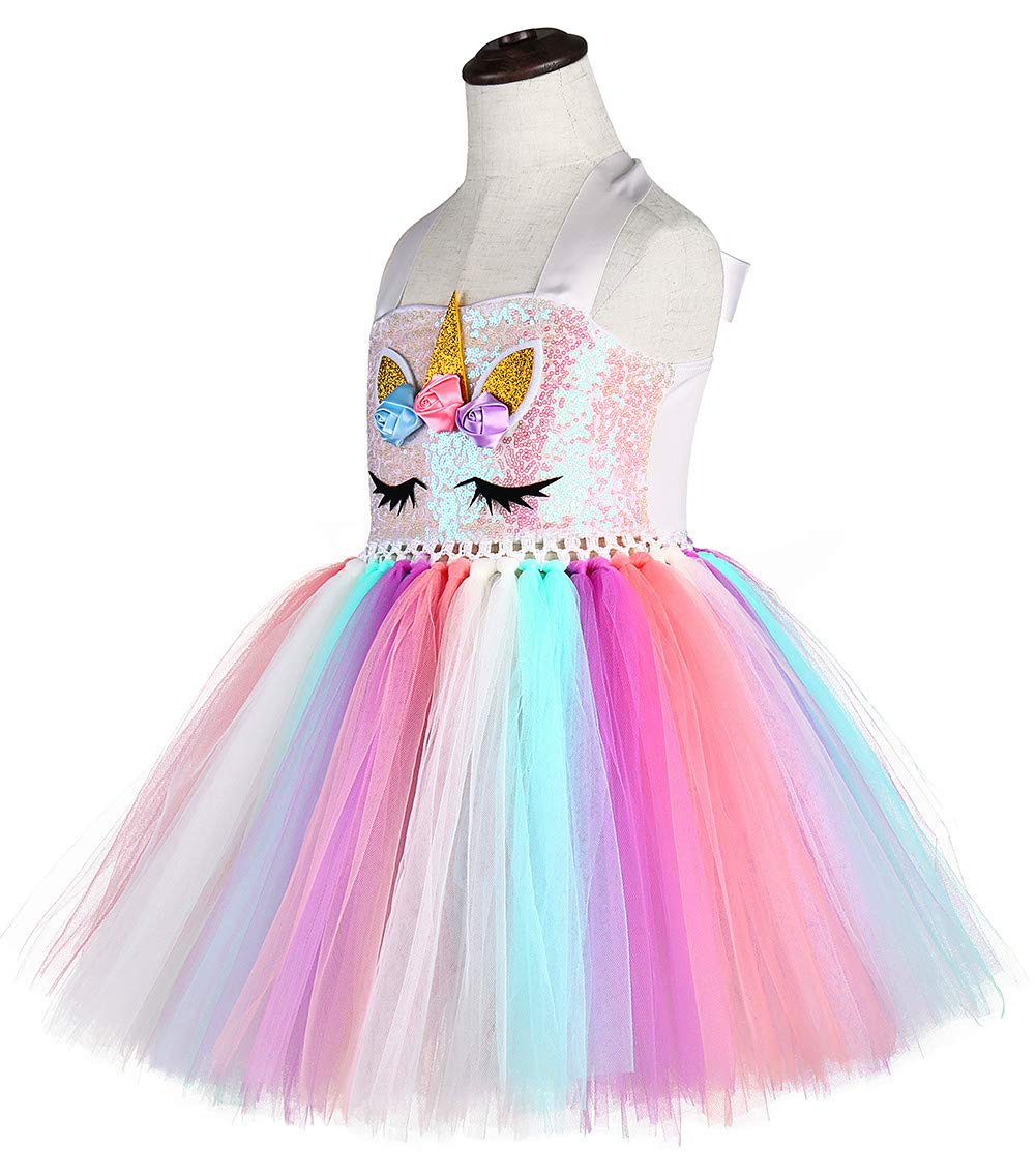 Tutu Dreams Unicorn Dress Girls Dress Up Clothes for Play Rainbow Pink Tutu Birthday Outfit Easter Gifts Party Favors Decoration