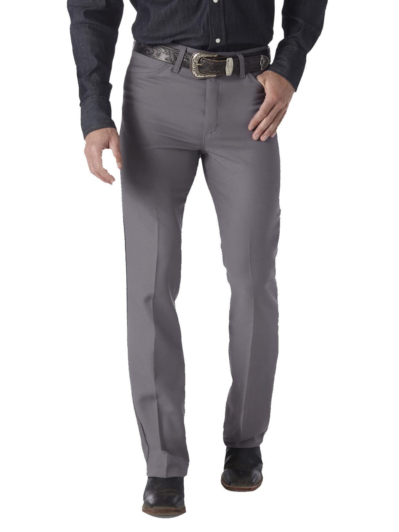 Wrangler Men's Wrancher Dress Jean,Medium Gray,42x29