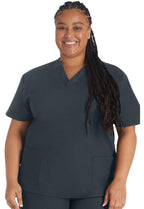 Dickies womens Signature 86706 Missy Fit V-neck Top medical scrubs shirts, Pewter, X-Small US