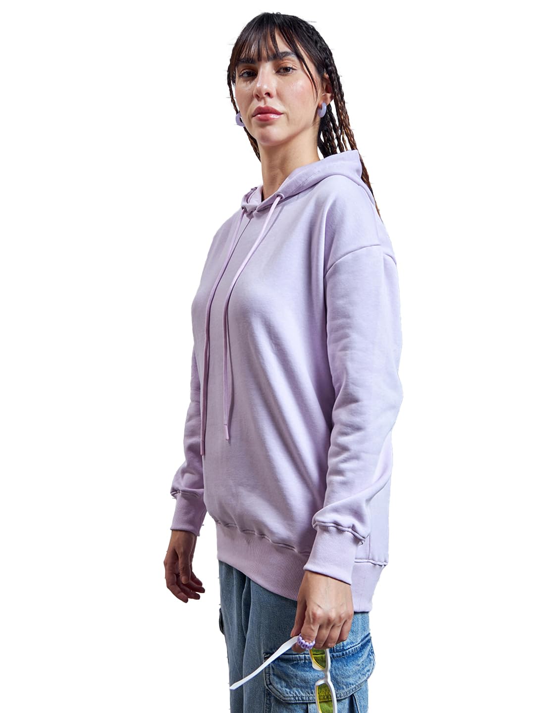 Bewakoof Heavy Duty 1.0 WomenS Solid Oversized Plus Size Hoodies_596557_Purple_4Xl