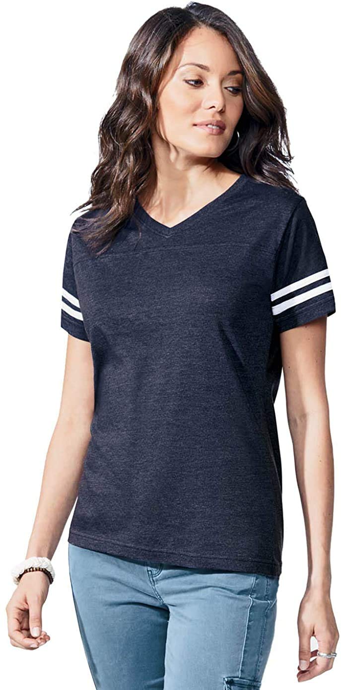Ladies Football T-Shirt - BLAcK WHITE - 2XL(D0102H2HEZW)